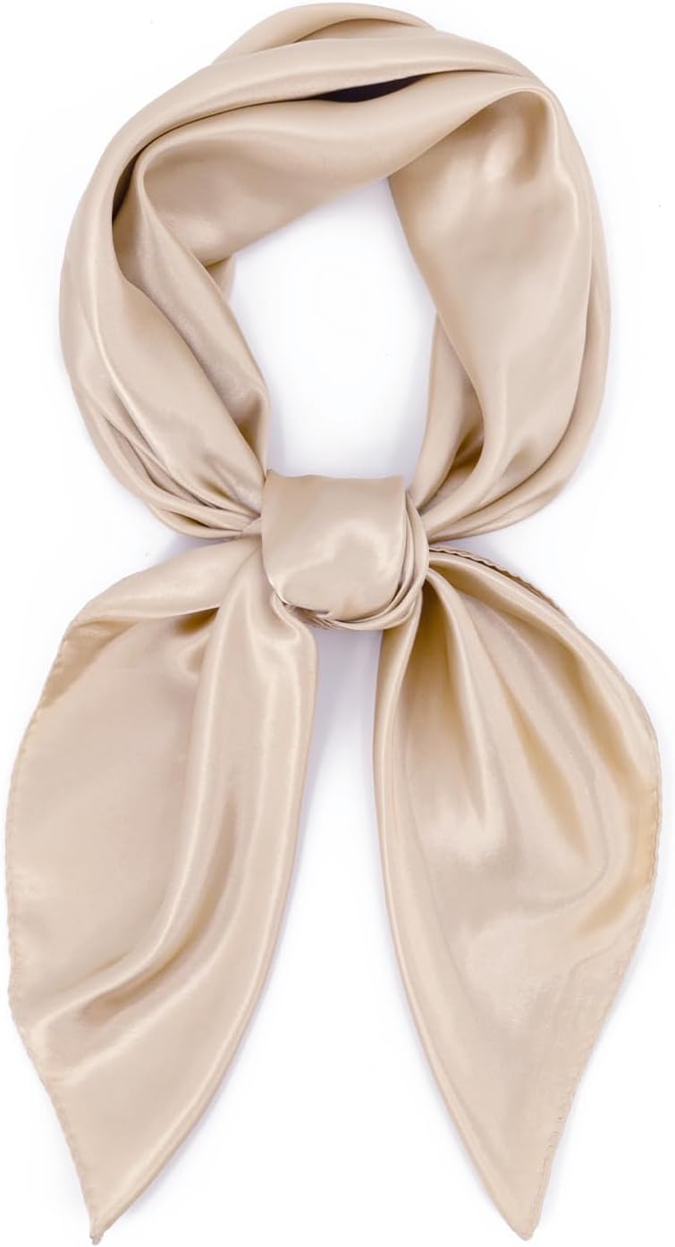 vimate 35" Square Silk Like Head Scarf - Women's Fashion Satin Scarf Bandana for Hair Wrapping at Night. - Image 2